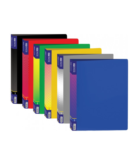Mapă din plastic cu 2 inele A4, culori asorti, ECONOMIX